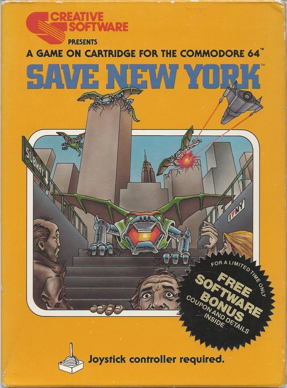 Save New York box art for Commodore 64